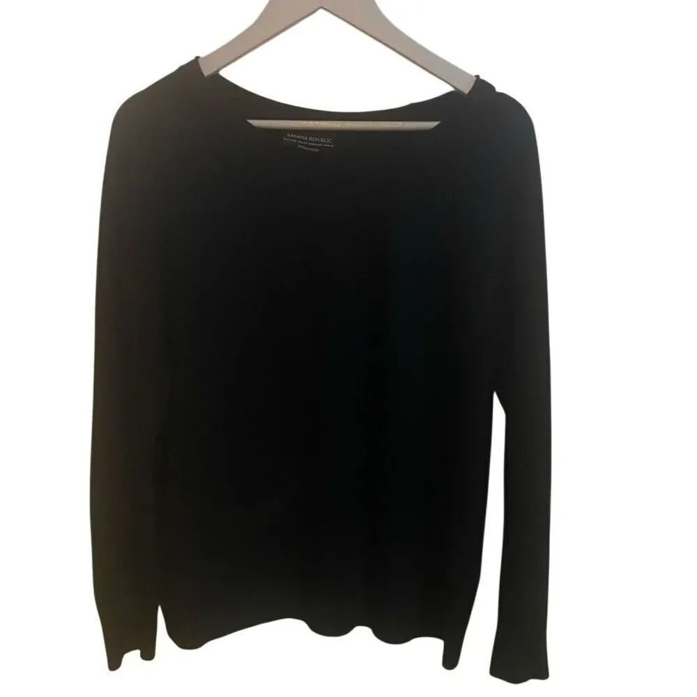 Banana Republic with fine Italian super loft yarn by Filpucci large black long